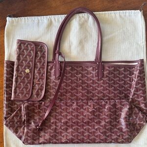 Goyard Burgundy Tote with Pouch